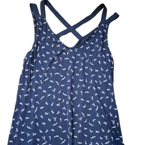 Maurices navy criss-cross straps tank top